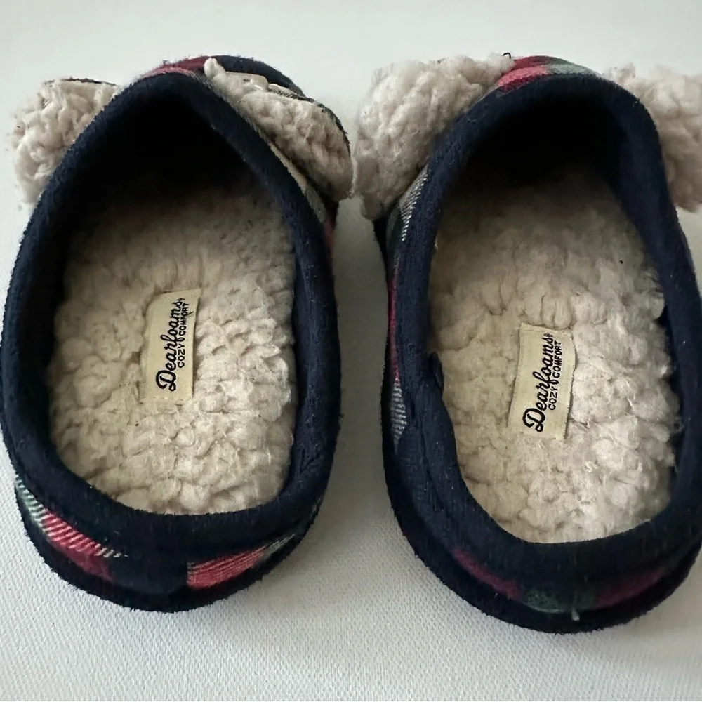 Dearfoams Kids Lil' Bear Clog Slipper Size 11/12 Toddler